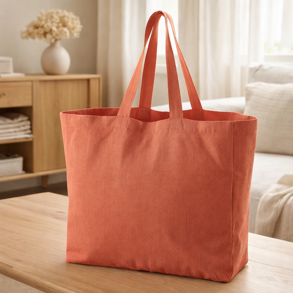 Sac shopping recyclé Grace Tomette 35 x 40 x 15 en situation