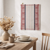 Torchon Jacquard Lisel Rouge 70 x 50 en situation