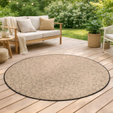 Tapis Chelby outdoor Naturel diamètre 160 cm en situation
