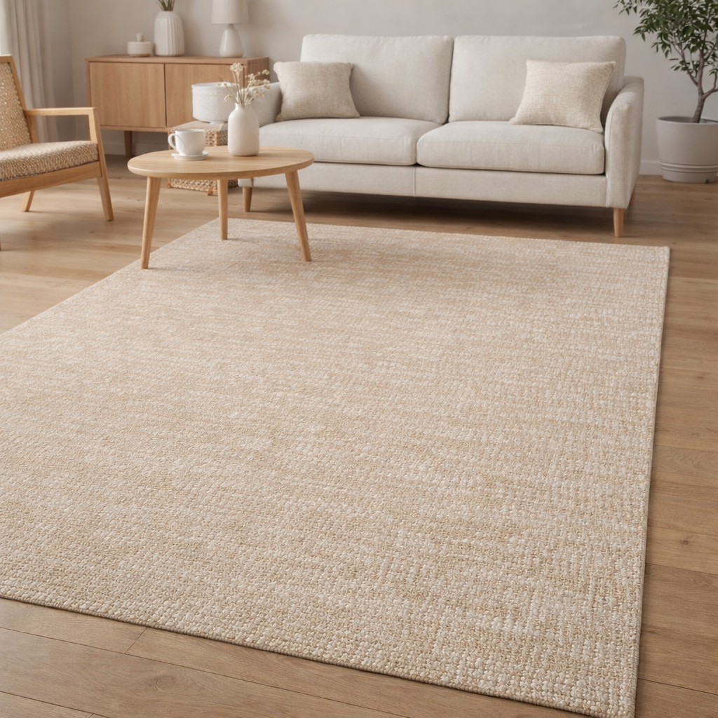 Tapis Mirko Naturel 200 x 290 x 1 en situation