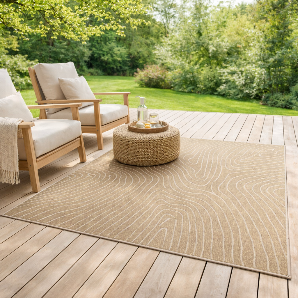 Tapis Alberta 2 outdoor Lin 200 x 290 en situation