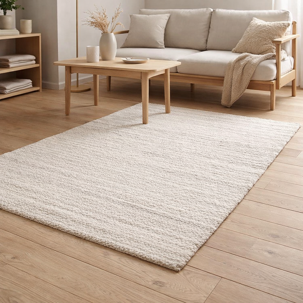 Tapis Alma Neige 120 x 170 x 1 en situation