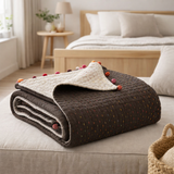 Plaid uni Gastounet Cacao 140 x 200 en situation