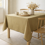 Nappe recyclée Grace Kaki 140 x 250 en situation