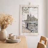 Torchon Quai Notre Dame Ecru 48 x 72 en situation