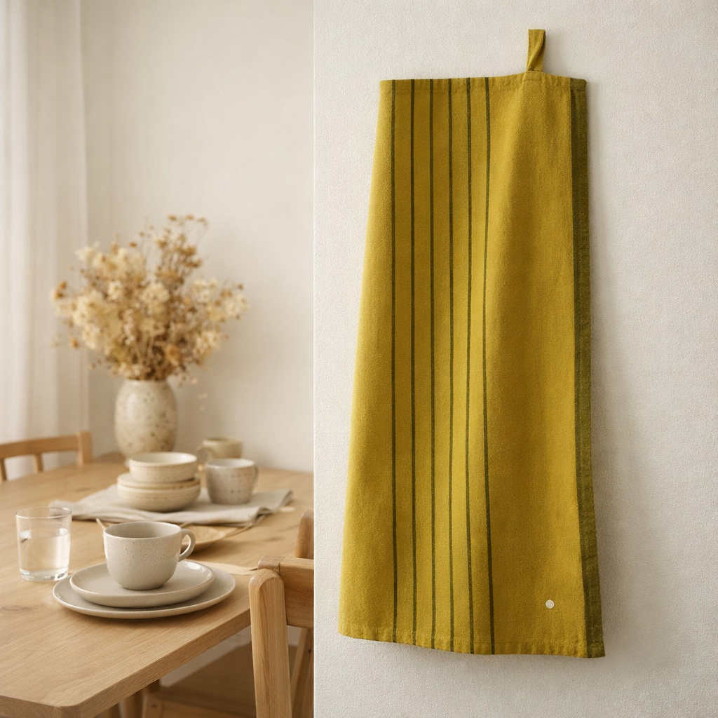 Torchon Piero Curry 50 x 70 en situation
