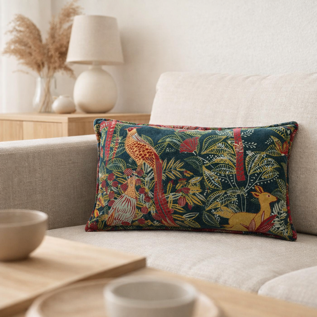 Coussin imprimé Ewan Multico 30 x 50 en situation