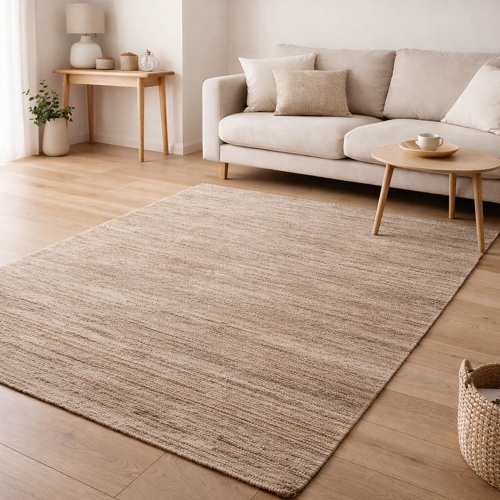 Tapis Vermon Naturel 160 x 230 x 1 en situation