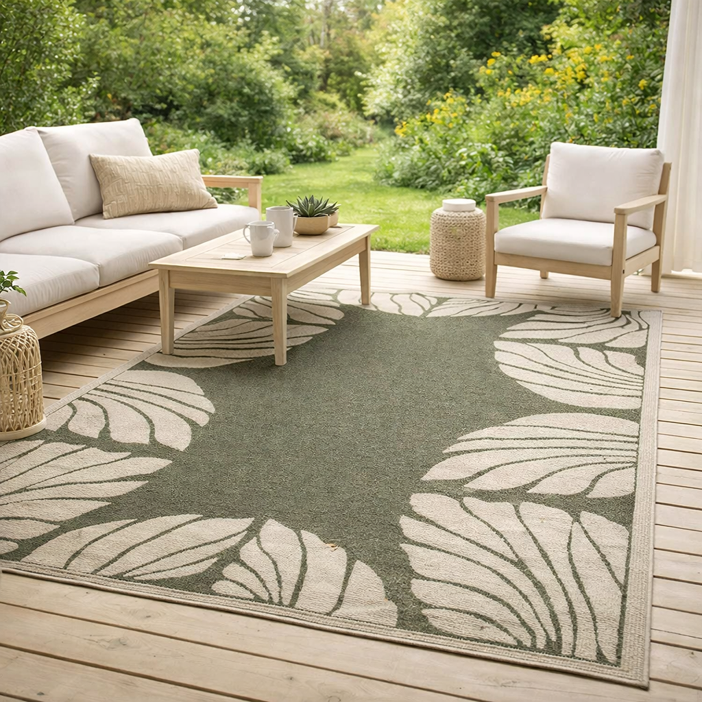 Tapis Nilos outdoor Eucalyptus 200 x 290 x 1 en situation