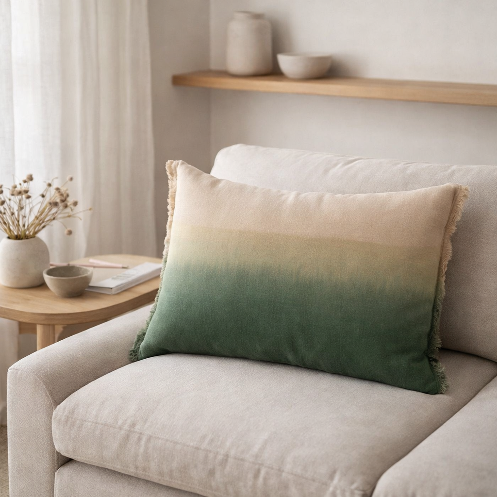Coussin Zeff Shade Epicea 40 x 65 en situation