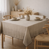 Nappe recyclée Grace Ombre 140 x 250 en situation