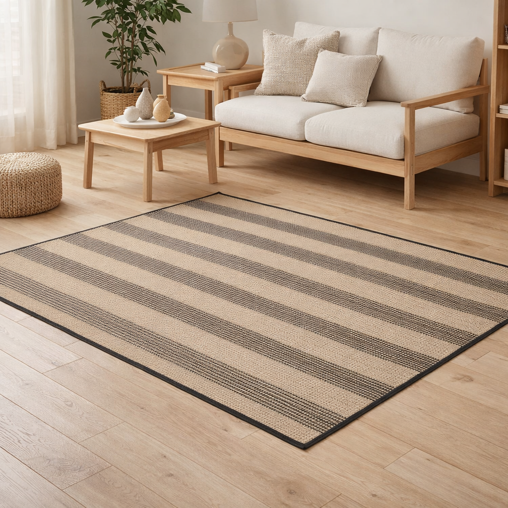 Tapis Paomia extérieur Perle 120 x 170 en situation
