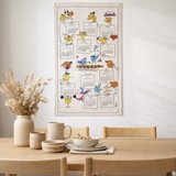 Torchon Shadoks Calendrier 2027 Ecru 48 x 72 en situation