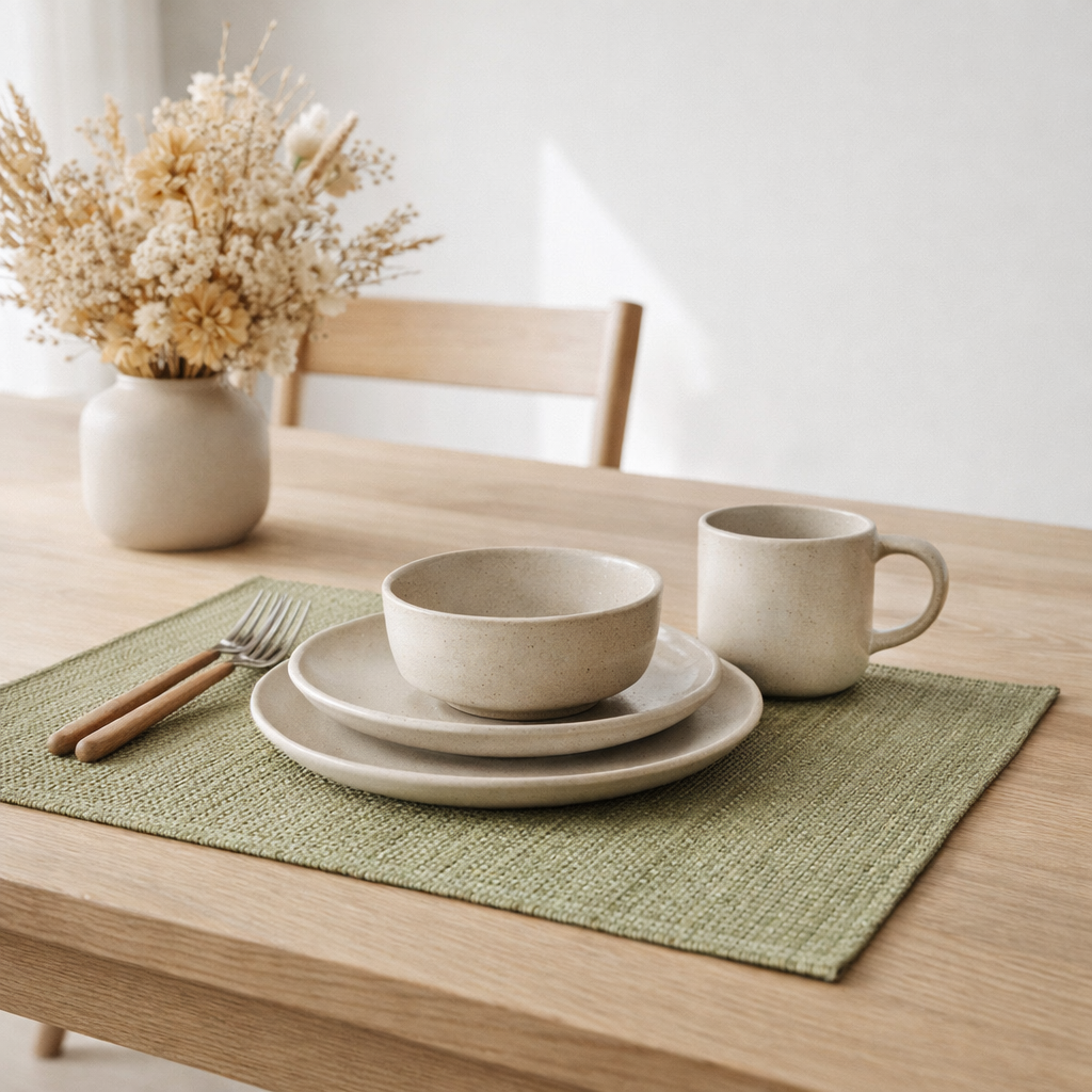 Set de table Canna Matcha 33 x 45 en situation