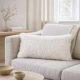 Coussin recyclé Nolan Neige 40 x 65 en situation