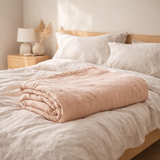 Jeté de lit Tika Dragée 260 x 260 en situation