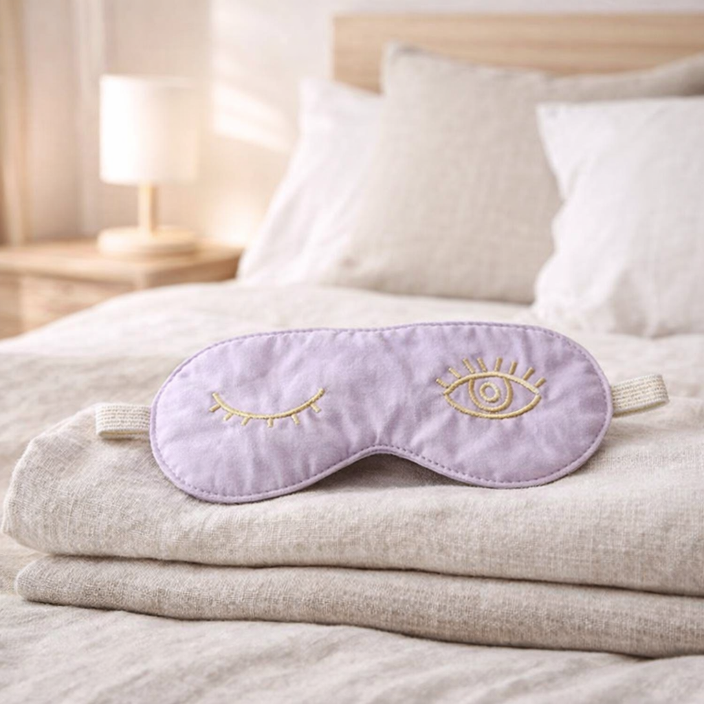 Masque de nuit Eyes Lilas 8 x 20 en situation