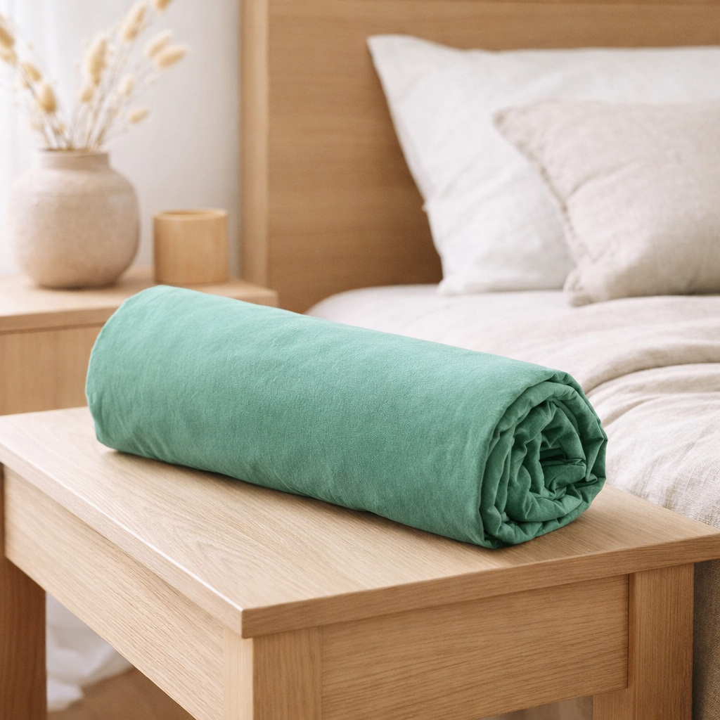 Drap housse Céleste Détox 90 x 200 en situation