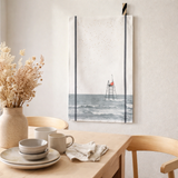 Torchon Plouf Blanc 50 x 70 en situation