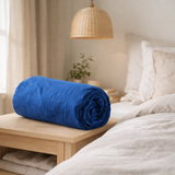 Drap housse Céleste So blue 200 x 140 en situation