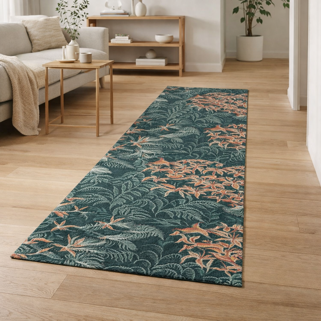 Tapis Nona Prusse 67 x 200 en situation
