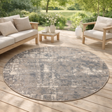 Tapis Catania 2 outdoor Gris Diamčtre 200 en situation