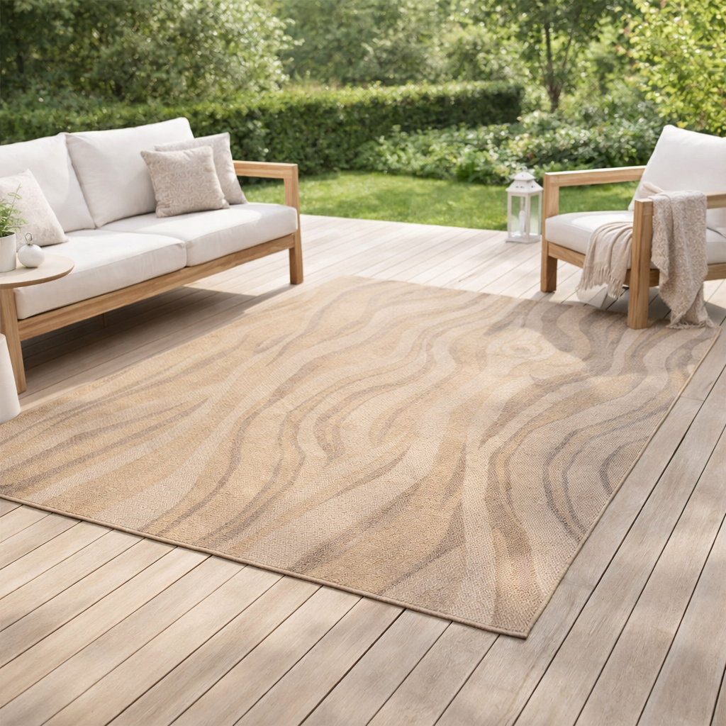 Tapis Clem outdoor Naturel 200 x 290 en situation