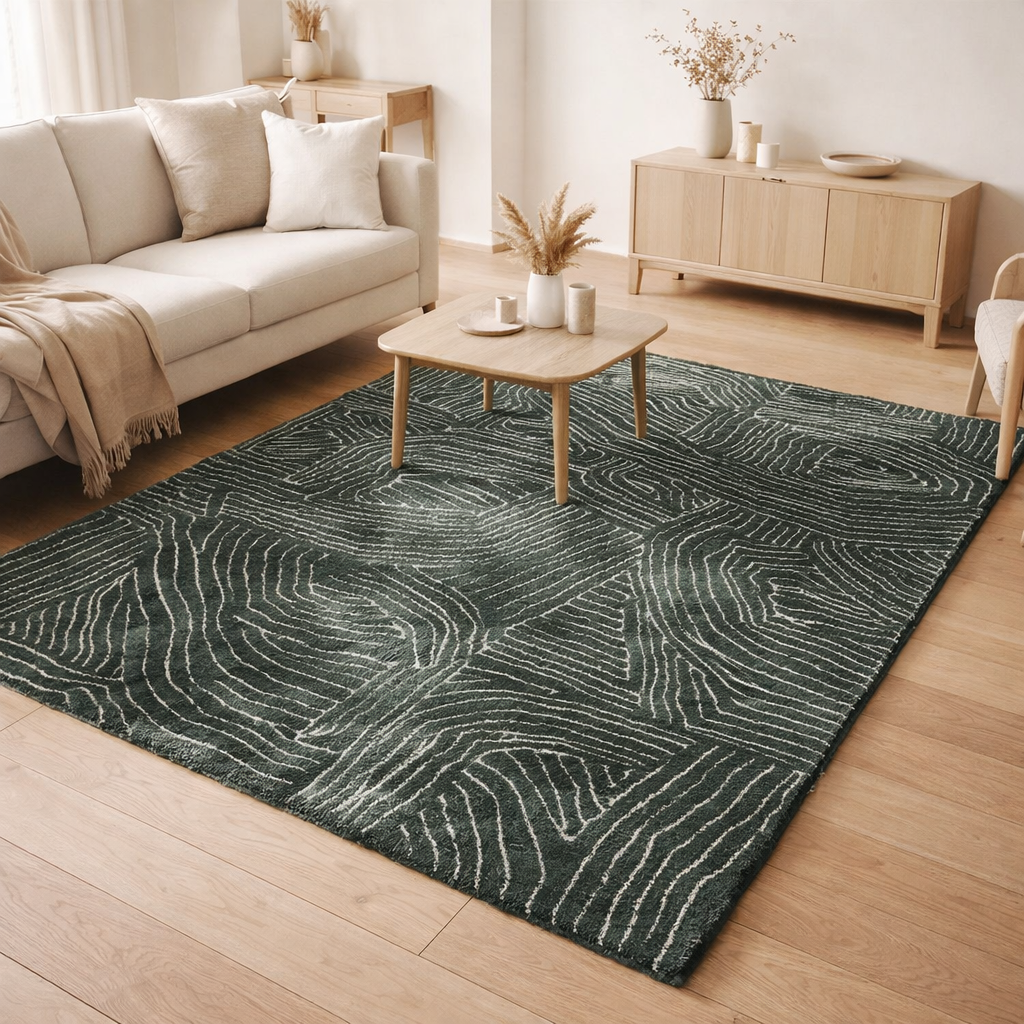 Tapis recyclé Paulin Thym 200 x 290 x 2 en situation