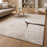 Tapis recyclé Yan Neige 200 x 290 x 2 en situation