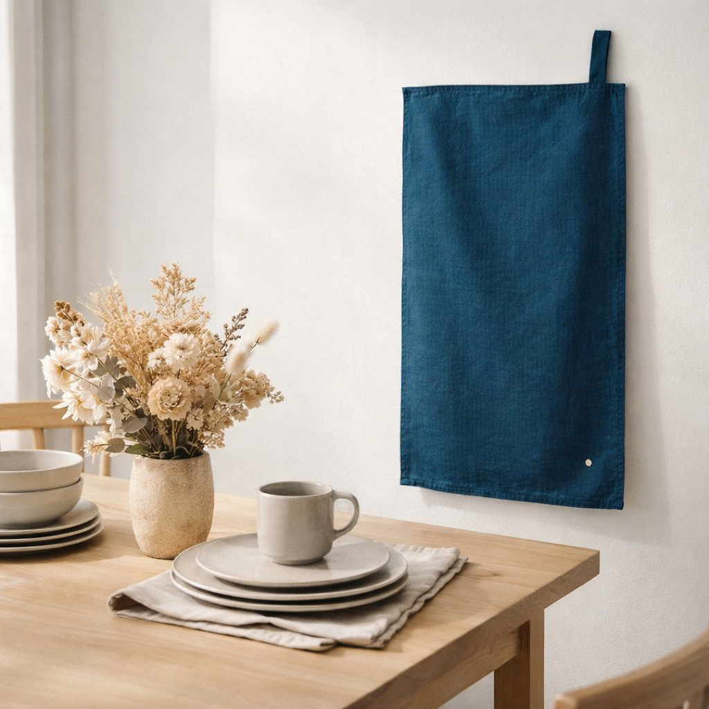 Torchon Marcel Orage 80 x 50 en situation