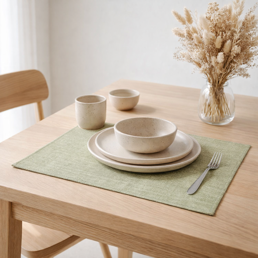 Set De Table Aran Matcha 33 x 45 en situation