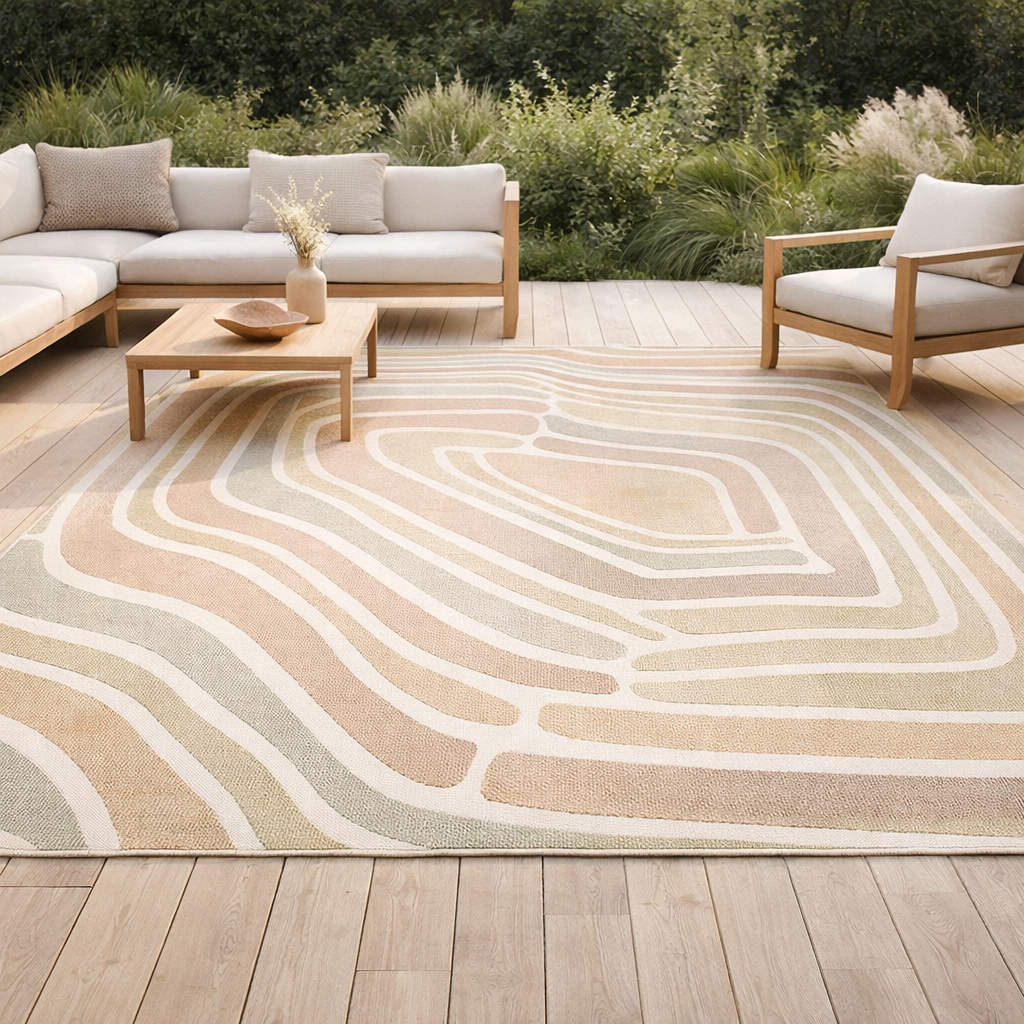 Tapis Isana extérieur Multico 280 x 380 en situation