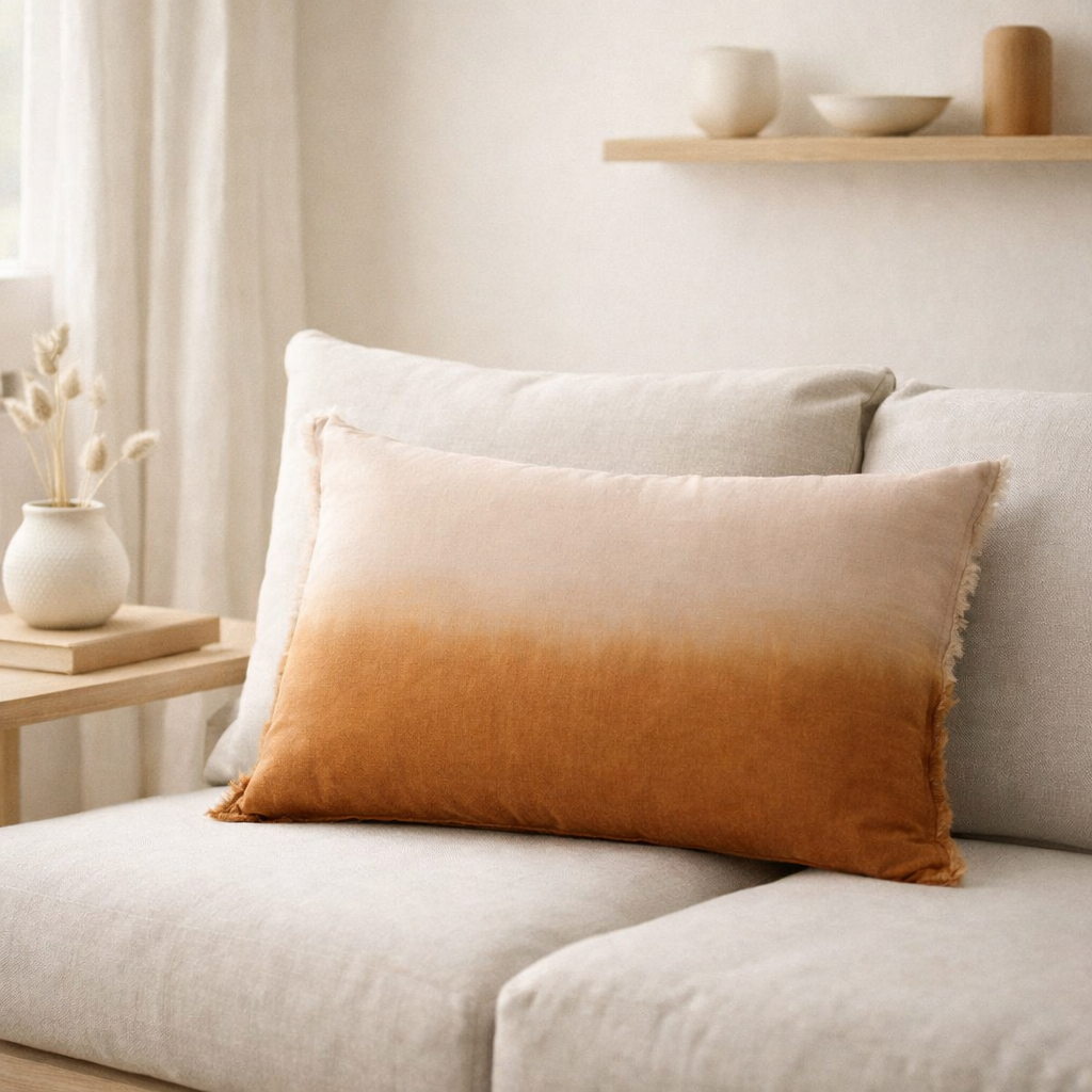 Coussin Zeff Shade Cuivre 40 x 65 en situation