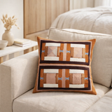 Coussin brodé Taho Cuivre 45 x 45 en situation