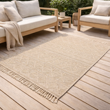 Tapis Soan extérieur Neige 120 x 170 en situation