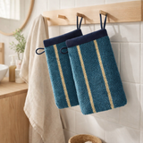 Lot de 2 gants de toilette Charly Abyss 15 x 21 en situation