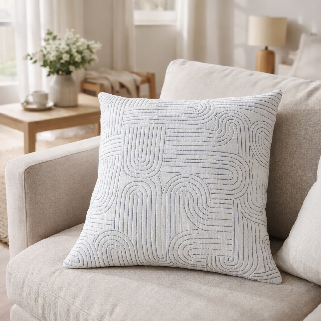 Coussin Kiko Indigo 45 x 45 en situation