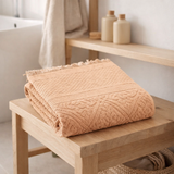 Drap de douche Zoé Poudre 70 x 140 en situation