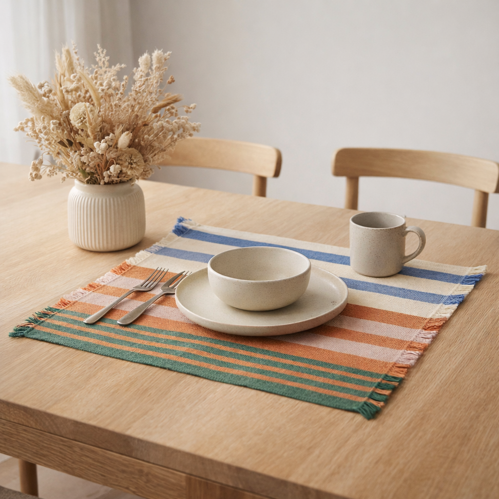 Set de table Yuna recyclé Diapre 35 x 45 en situation