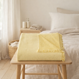 Maxi drap de bain Luna Butter 100 x 160 en situation