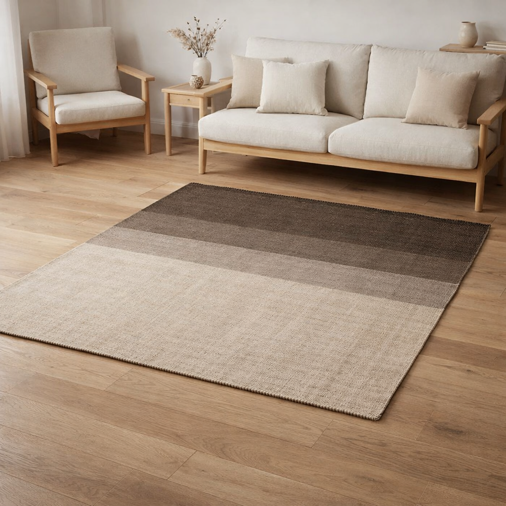 Tapis Karan Carbone 160 x 230 en situation