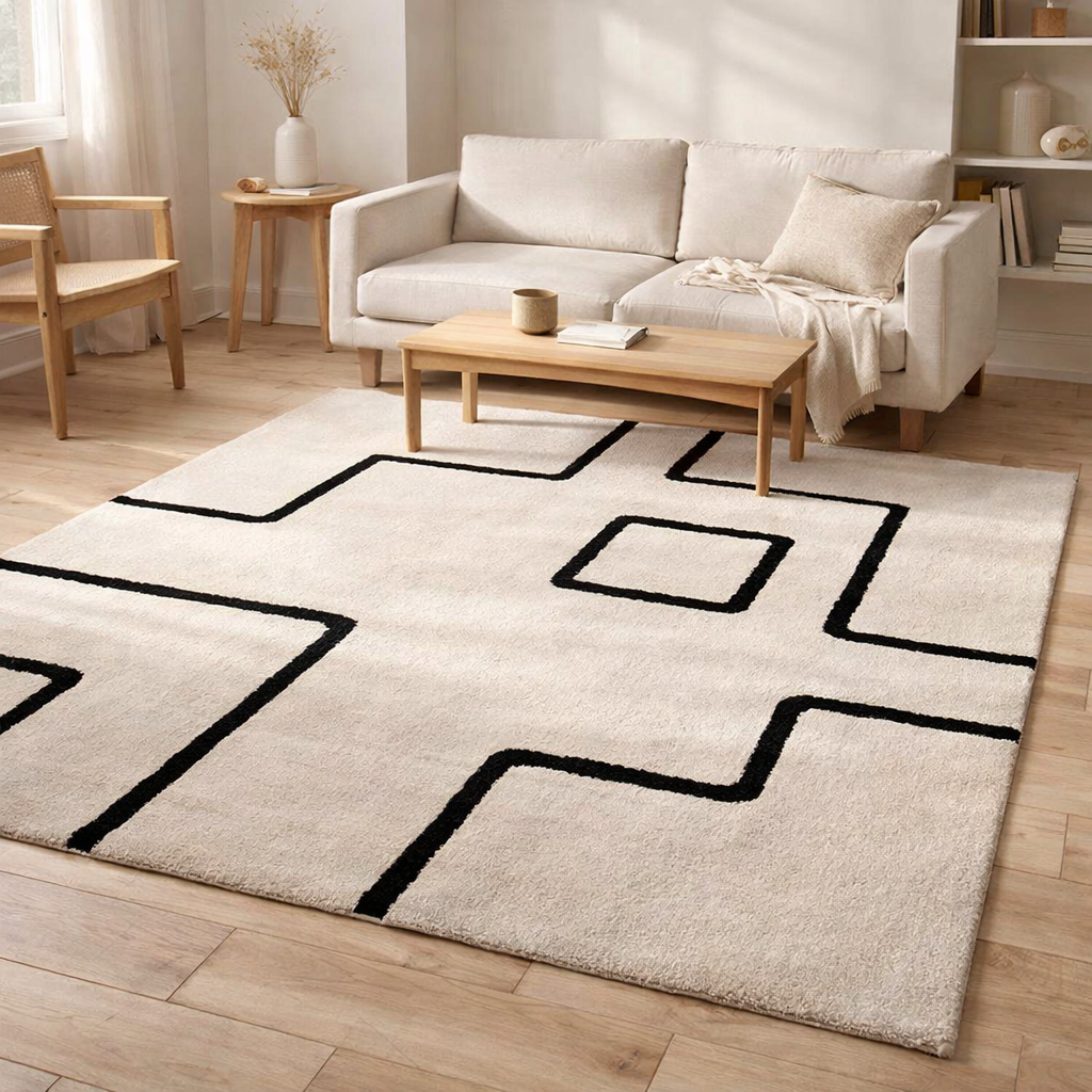 Tapis Louisa Caviar 200 x 290 x 2 cm en situation