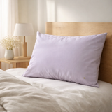 Taie d'oreiller Céleste Lilas 80 x 50 en situation