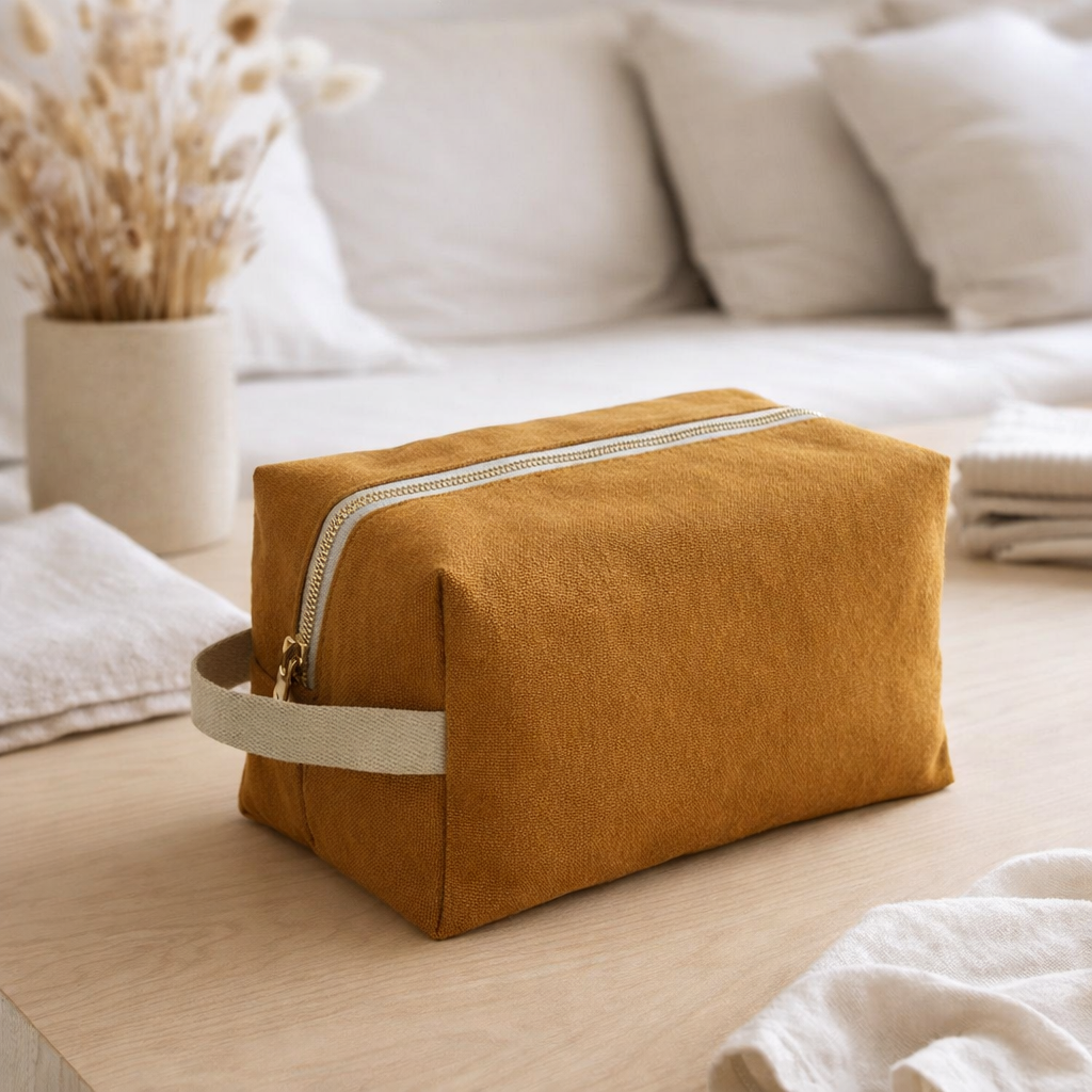 Trousse cube Irrésistible Nuts 14 x 22 x 11 en situation