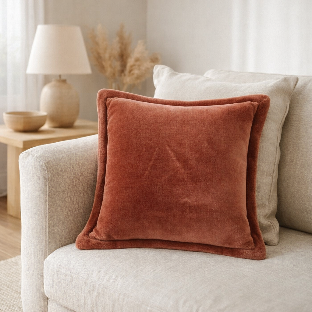 Coussin Tender Sienne 50 x 50 en situation