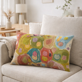 Coussin brodé Nestor Mineral 40 x 65 en situation