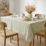 Nappe recyclée Grace Amande 140 x 250 en situation