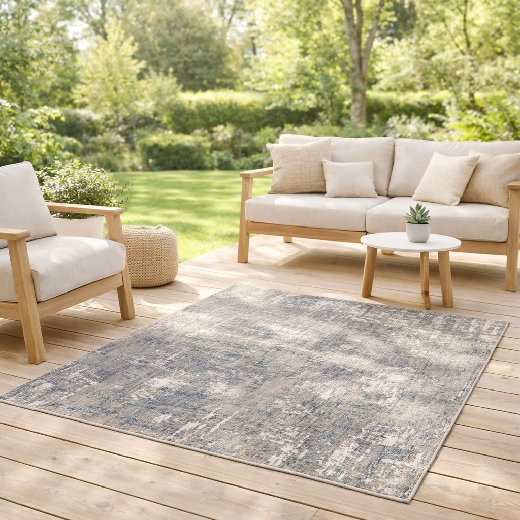 Tapis Catania 2 outdoor Gris 120 x 170 en situation