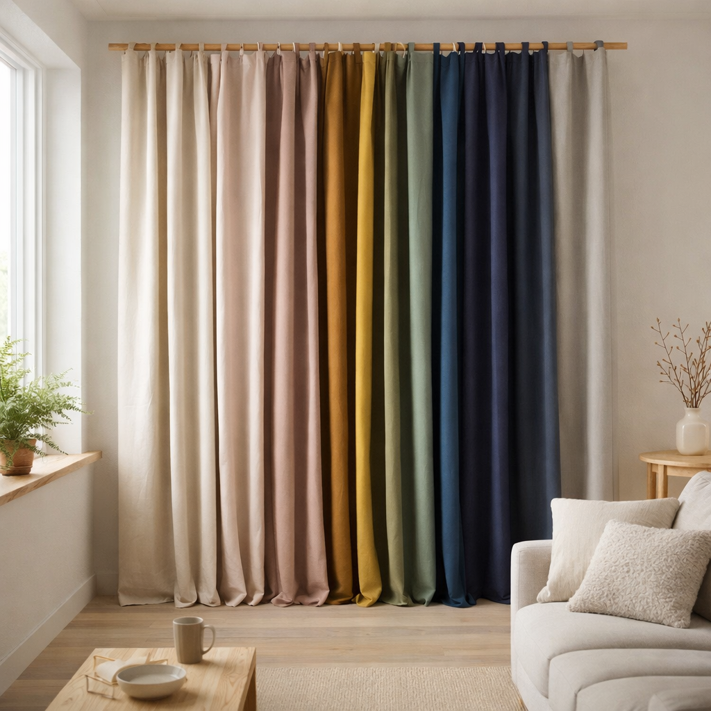 Rideau uni Fara Mirabelle 135 x 280 en situation