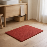 Tapis de bain uni Etia Géranium 54 x 64 en situation